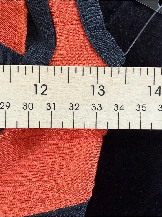 paparazzi Pink, Orange & Black Bandage Midi Dress Size S - Picture 12 of 14